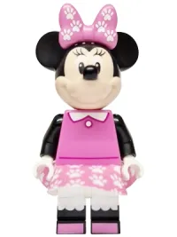 LEGO Minnie Mouse - Dark Pink Top, Dress and Bow with Paw Prints minifigure