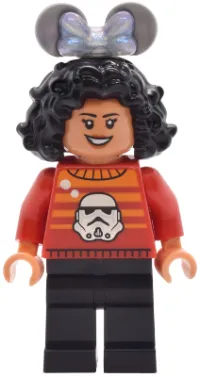 LEGO Main Street, U.S.A. Park Guest - Female, Red Star Wars Sweater with Stormtrooper, Black Legs minifigure