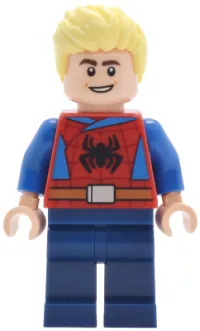 LEGO Main Street, U.S.A. Park Guest - Male, Red Spider-Man Top, Dark Blue Legs minifigure