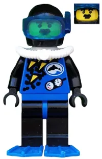 LEGO Divers - Blue, Black Helmet, Blue Flippers minifigure