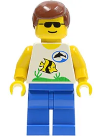 LEGO Divers - Boatie 1, Brown Male Hair minifigure