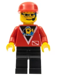 LEGO Divers - Control 2, Black Legs, Red Cap minifigure