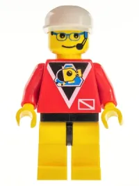 LEGO Divers - Control 2, Yellow Legs with Black Hips, White Cap minifigure