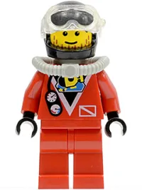 LEGO Divers - Red Diver 2, Red Legs, Black Helmet minifigure