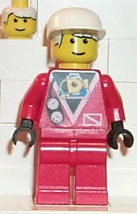 LEGO Divers - Red Diver 2, White Cap minifigure