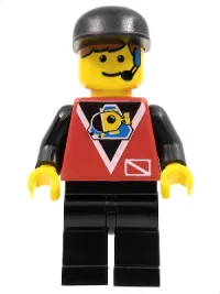LEGO Divers - Control 1, Black Legs, Black Cap minifigure