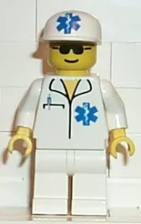 LEGO Doctor - EMT Star of Life, White Legs, White Cap minifigure