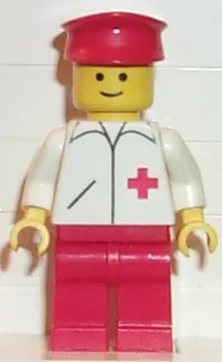 LEGO Doctor - Straight Line, Red Legs, Red Hat minifigure