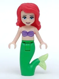 LEGO Ariel, Mermaid - Medium Lavender Shell Bra Top, Bright Green Tail, Medium Azure Eyes minifigure