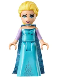 LEGO Elsa - Medium Blue Long Narrow Cape, Lavender Sleeves minifigure