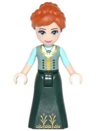 LEGO Anna - Sand Green Top, Dark Green Skirt minifigure