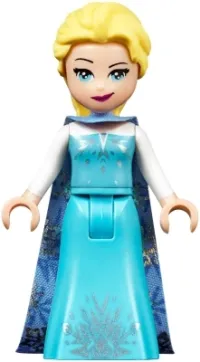 LEGO Elsa - Medium Blue Long Narrow Cape, White Sleeves minifigure