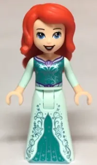 LEGO Ariel, Human - Light Aqua Dress with Silver Starfish and Shells minifigure