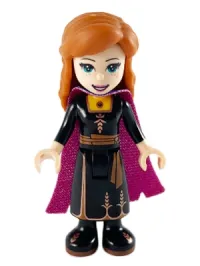 LEGO Anna - Black Dress, Magenta and Dark Purple Cape minifigure