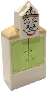 LEGO Wardrobe - Printed Face on Tile, Modified 2 x 3 Pentagonal minifigure
