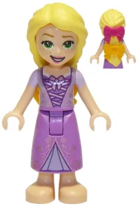 LEGO Rapunzel with 2 Bows in Hair (Bright Light Orange and Magenta) minifigure