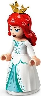 LEGO Ariel, Human - White Dress, Pearl Gold Crown minifigure