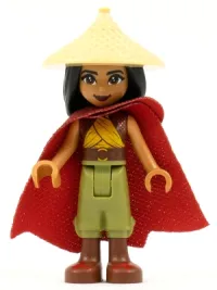 LEGO Raya - Tan Conical Hat, Red Cape minifigure