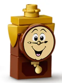 LEGO Cogsworth - Printed Face, Pearl Gold Top, with Pendulum Sticker minifigure