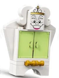 LEGO Wardrobe - Printed Face on Tile, Modified 2 x 3 Pentagonal with Drawer Handles minifigure