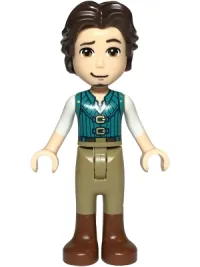 LEGO Flynn Rider - Mini Doll, Dark Turquoise Vest, Thin Hinge minifigure