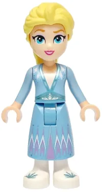 LEGO Elsa - Medium Blue Skirt, White Shoes, Small Open Mouth Smile minifigure
