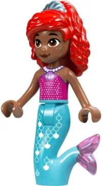 LEGO Ariel, Mermaid (Medium Brown) - Magenta Top, Medium Azure Tail minifigure