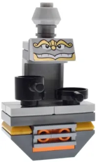 LEGO Chef Bouche - Printed Face, Light Bluish Gray Cone Top minifigure