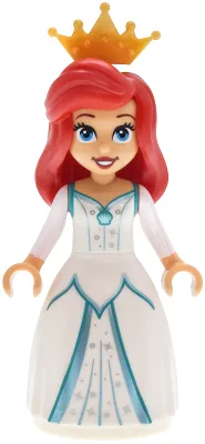 LEGO Ariel - Human, Medium Tan, White Dress, Pearl Gold Tiara minifigure