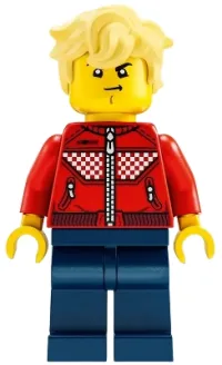 LEGO Cooper - Red Racing Driver Jacket, Dark Blue Legs minifigure