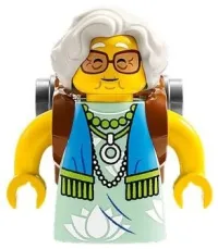 LEGO Mrs. Castillo - Reddish Brown and Flat Silver Backpack minifigure