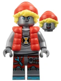 LEGO Cooper - Robot with Red Cap and Puffer Vest, Clip on Back minifigure