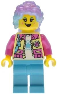 LEGO Izzie (Isabel Christina Garcia) - Bright Light Yellow and Dark Pink Jacket minifigure