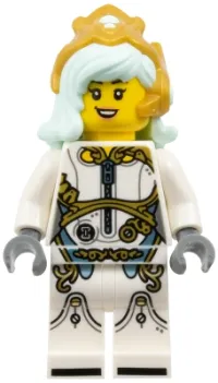 LEGO Astrid - White Outfit, Light Aqua Hair, Gold Crown minifigure