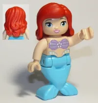 LEGO Duplo Figure, Disney Princess, Ariel / Arielle, Medium Azure Tail (Mermaid) minifigure