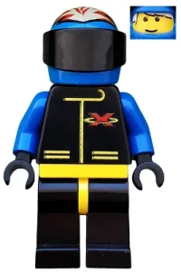 LEGO Extreme Team - Blue, Blue Flame Helmet, White Bangs minifigure