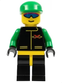 LEGO Extreme Team - Green, Black Legs with Yellow Hips, Green Cap minifigure