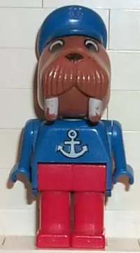 LEGO Fabuland Figure Walrus 3 - Anchor Pattern minifigure