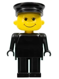 LEGO Basic Figure Human, Black Legs, Black Hat minifigure