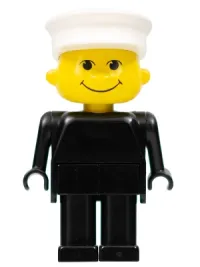 LEGO Basic Figure Human, Black Legs, White Hat minifigure