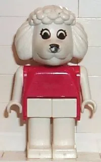 LEGO Fabuland Figure Poodle with White Eyes minifigure