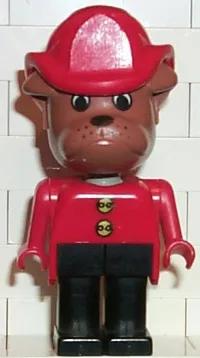 LEGO Fabuland Figure Bulldog 7 with Fire Helmet minifigure
