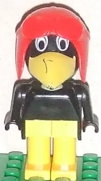 LEGO Fabuland Figure Crow 1 with Aviator Helmet and White Eyes minifigure