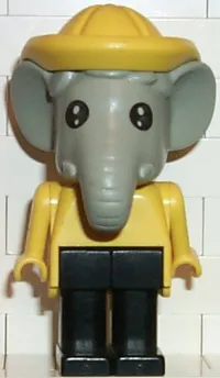 LEGO Fabuland Figure Elephant 4 with Yellow Hat and Black Eyes minifigure