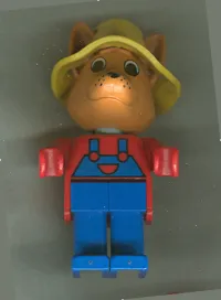 LEGO Fabuland Figure Fox 2 with Yellow Hat minifigure
