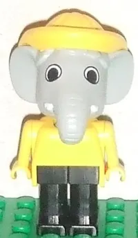 LEGO Fabuland Figure Elephant 4 with Yellow Hat and White Eyes minifigure