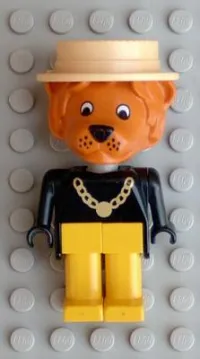 LEGO Fabuland Figure Lion 2 with White Hat minifigure