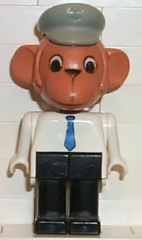 LEGO Fabuland Figure Monkey 1 with Light Gray Hat minifigure