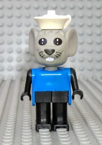 LEGO Fabuland Figure Mouse 4 with White Cap minifigure