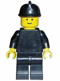 LEGO Plain Black Torso with Black Arms, Black Legs, Black Fire Helmet minifigure